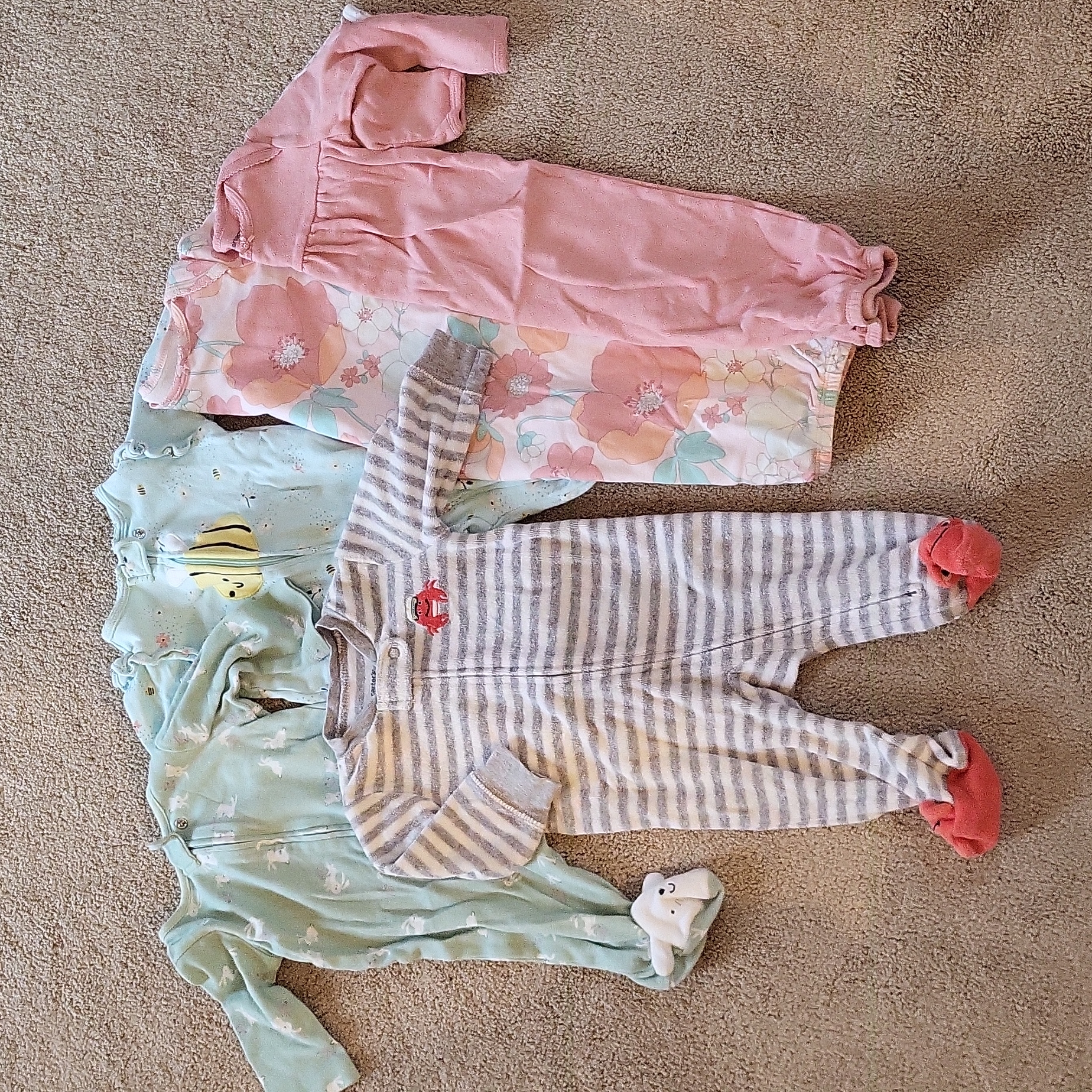 3 Month Baby Girl Pajama Bundle
